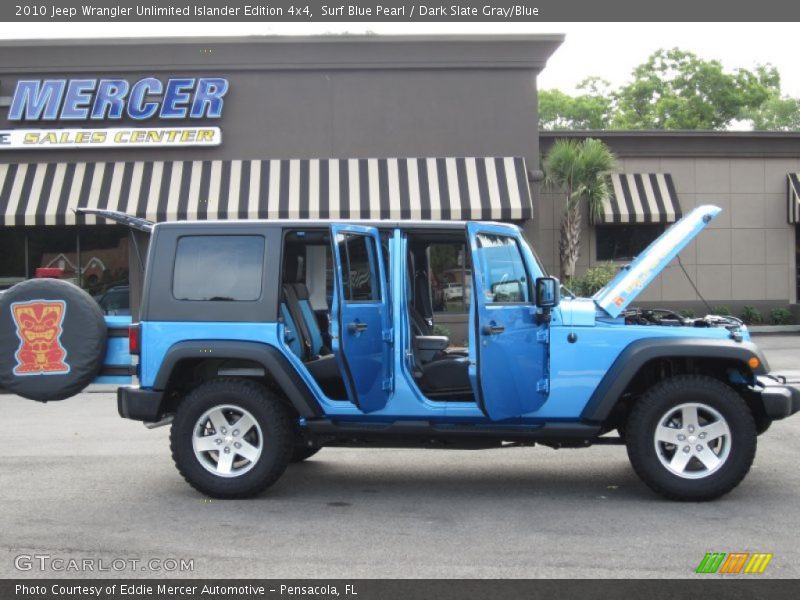 Surf Blue Pearl / Dark Slate Gray/Blue 2010 Jeep Wrangler Unlimited Islander Edition 4x4