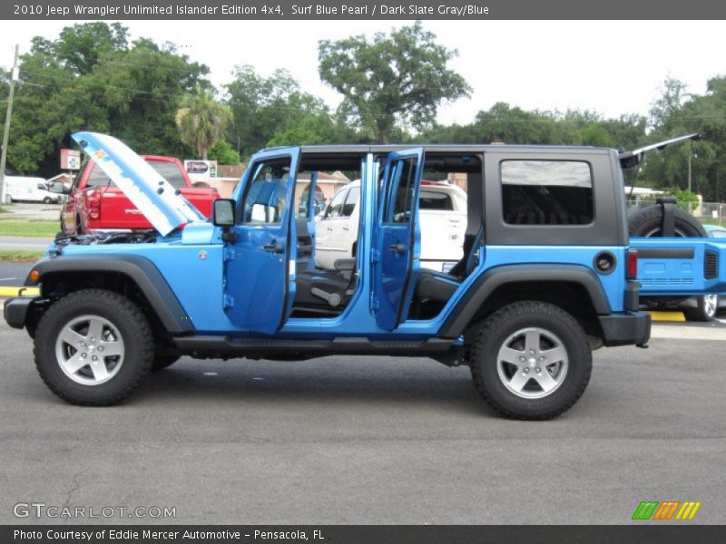 Surf Blue Pearl / Dark Slate Gray/Blue 2010 Jeep Wrangler Unlimited Islander Edition 4x4