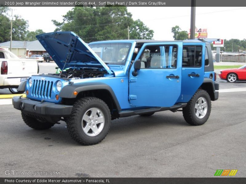 Surf Blue Pearl / Dark Slate Gray/Blue 2010 Jeep Wrangler Unlimited Islander Edition 4x4