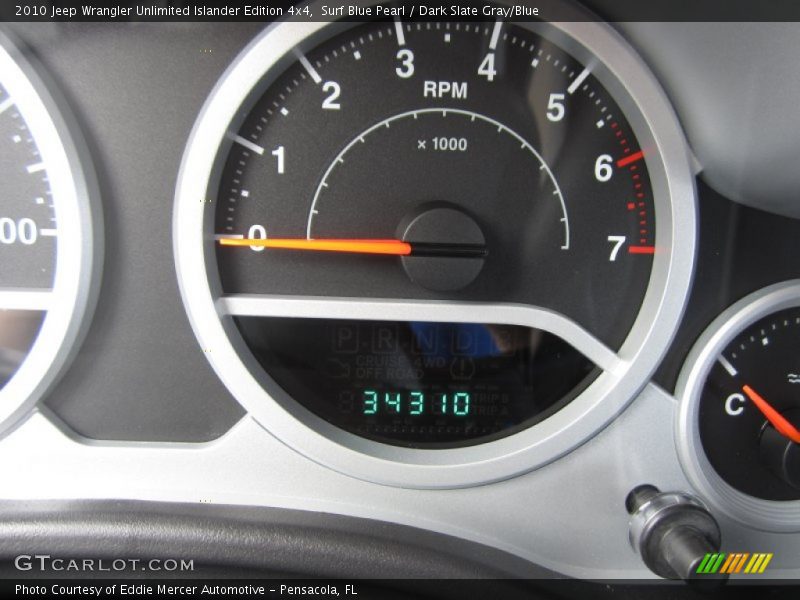 Surf Blue Pearl / Dark Slate Gray/Blue 2010 Jeep Wrangler Unlimited Islander Edition 4x4