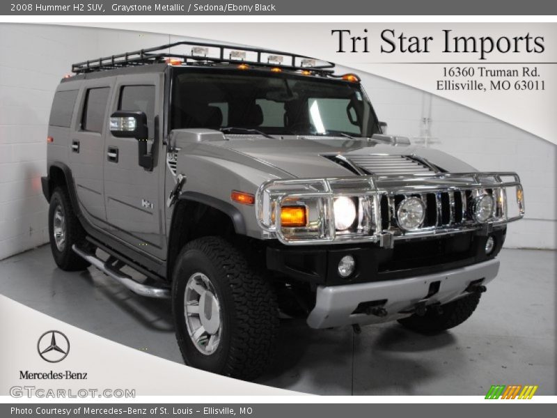 Graystone Metallic / Sedona/Ebony Black 2008 Hummer H2 SUV