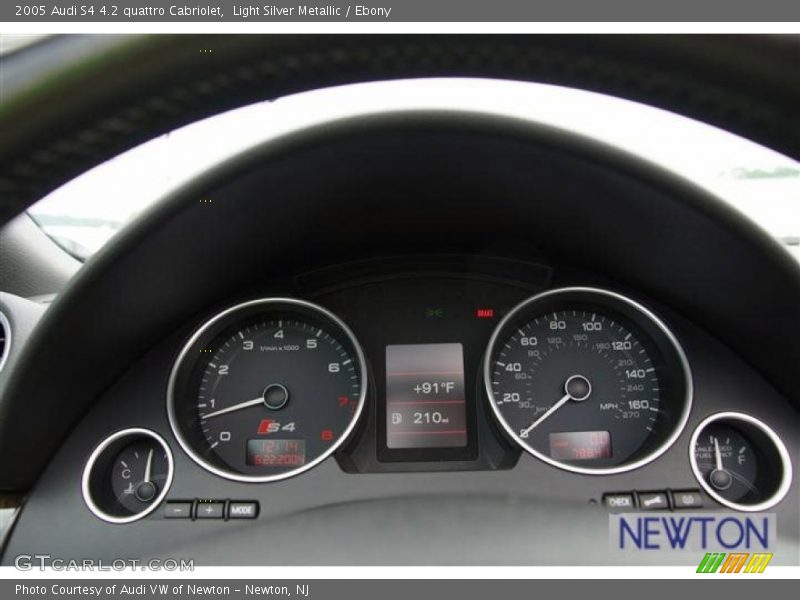 Light Silver Metallic / Ebony 2005 Audi S4 4.2 quattro Cabriolet