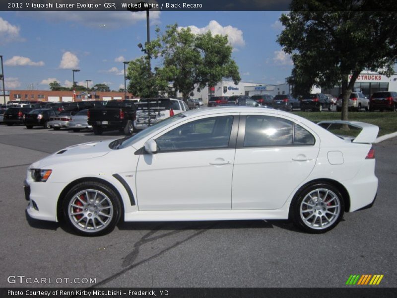  2012 Lancer Evolution GSR Wicked White