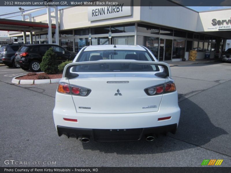Wicked White / Black Recaro 2012 Mitsubishi Lancer Evolution GSR