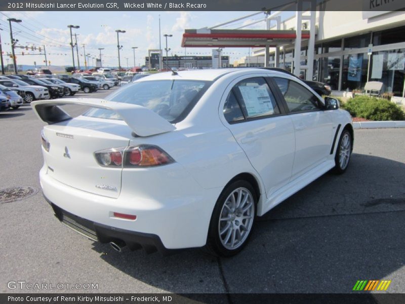 Wicked White / Black Recaro 2012 Mitsubishi Lancer Evolution GSR
