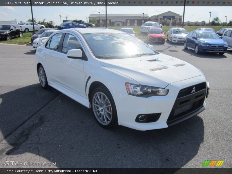 Wicked White / Black Recaro 2012 Mitsubishi Lancer Evolution GSR