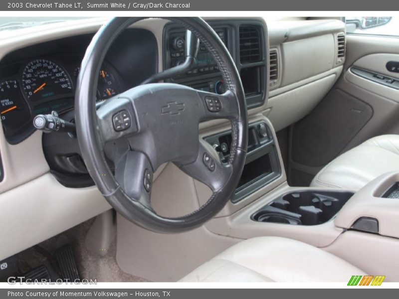 Summit White / Gray/Dark Charcoal 2003 Chevrolet Tahoe LT