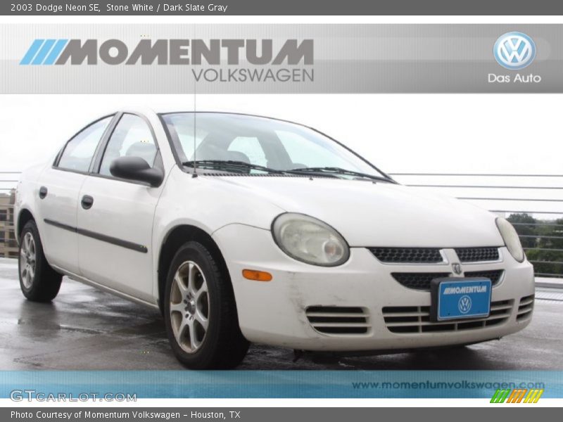 Stone White / Dark Slate Gray 2003 Dodge Neon SE