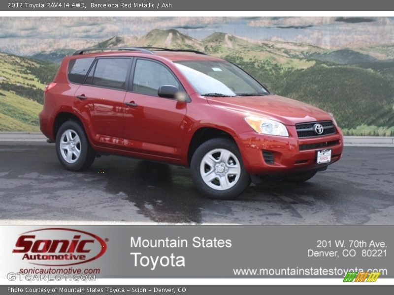 Barcelona Red Metallic / Ash 2012 Toyota RAV4 I4 4WD