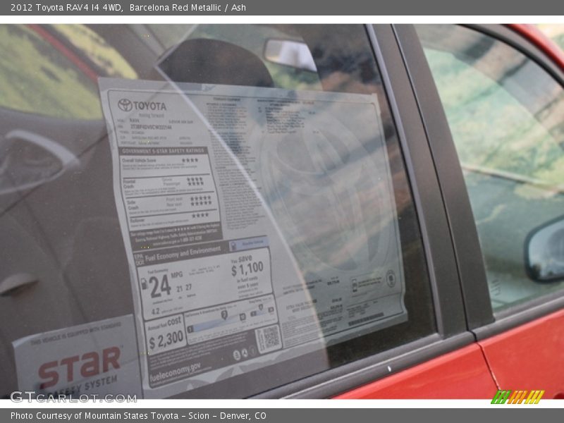 Barcelona Red Metallic / Ash 2012 Toyota RAV4 I4 4WD