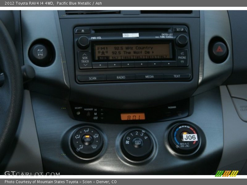 Pacific Blue Metallic / Ash 2012 Toyota RAV4 I4 4WD
