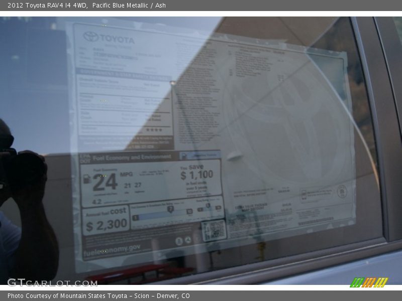 Pacific Blue Metallic / Ash 2012 Toyota RAV4 I4 4WD