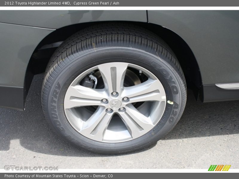 Cypress Green Pearl / Ash 2012 Toyota Highlander Limited 4WD