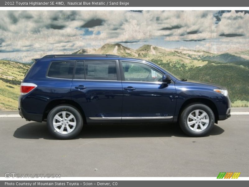 Nautical Blue Metallic / Sand Beige 2012 Toyota Highlander SE 4WD
