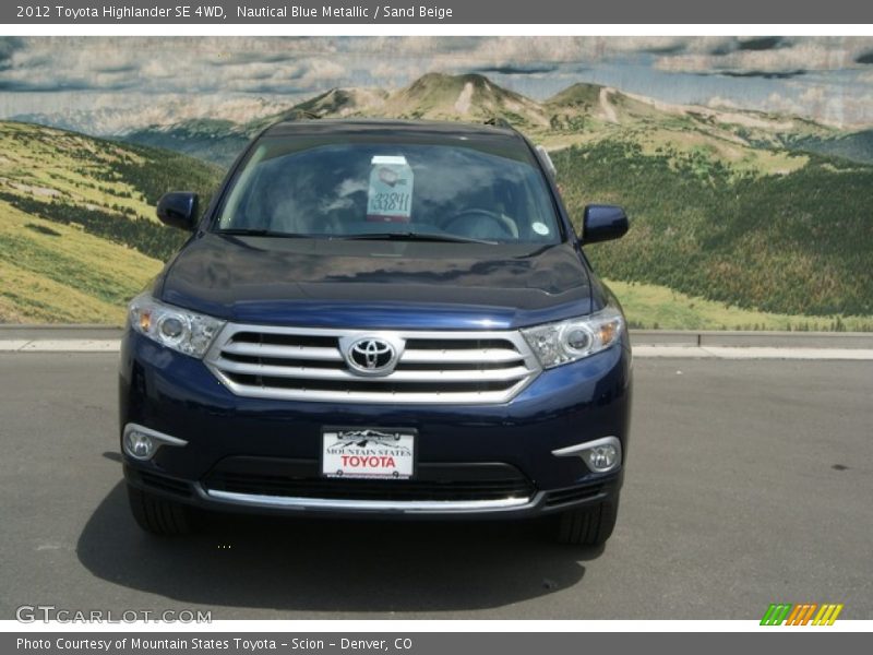 Nautical Blue Metallic / Sand Beige 2012 Toyota Highlander SE 4WD