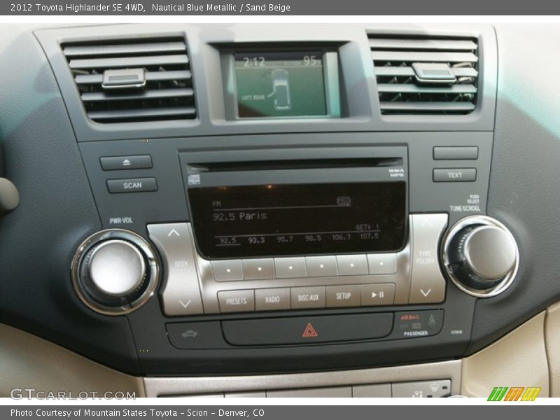 Nautical Blue Metallic / Sand Beige 2012 Toyota Highlander SE 4WD