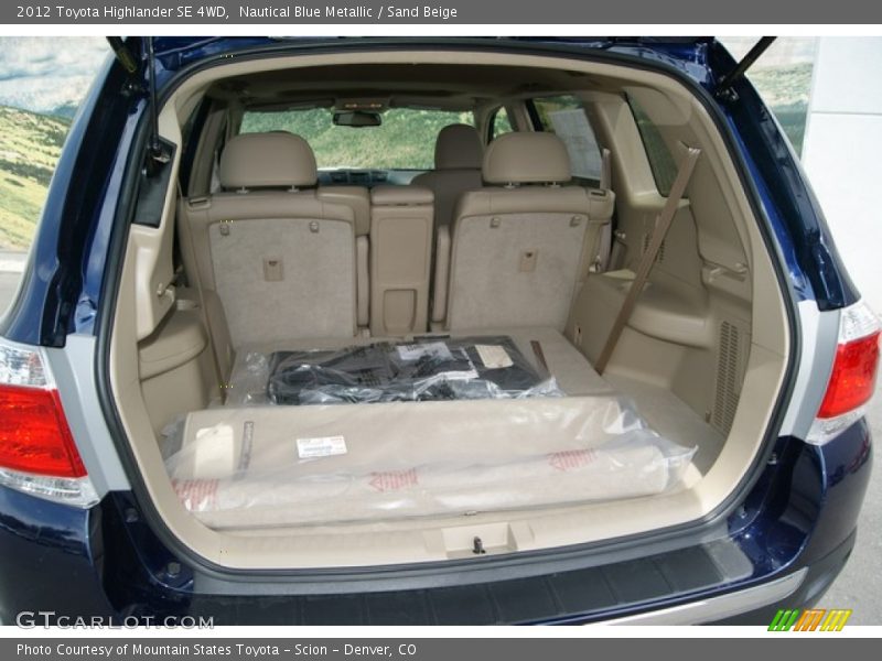 Nautical Blue Metallic / Sand Beige 2012 Toyota Highlander SE 4WD