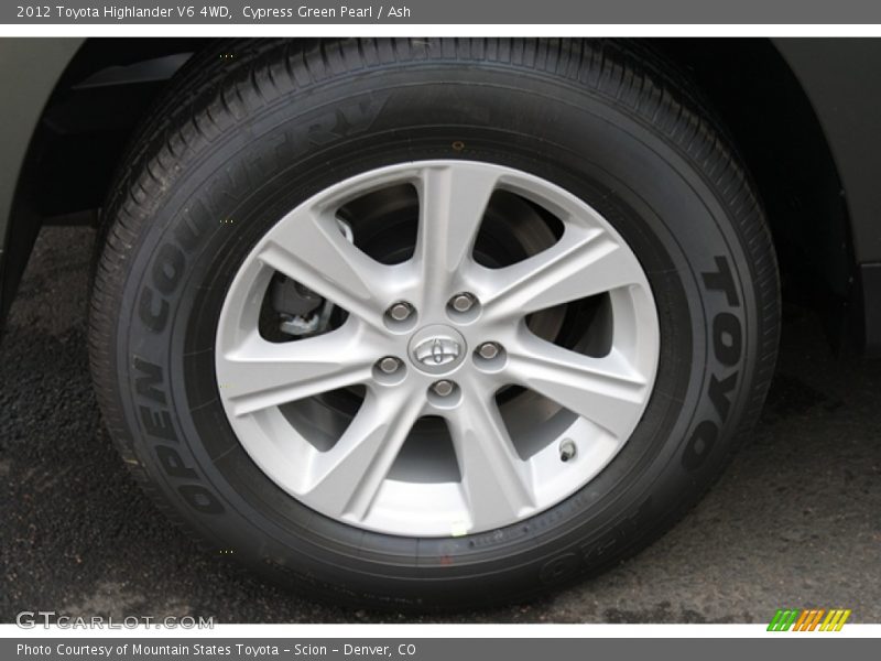 Cypress Green Pearl / Ash 2012 Toyota Highlander V6 4WD