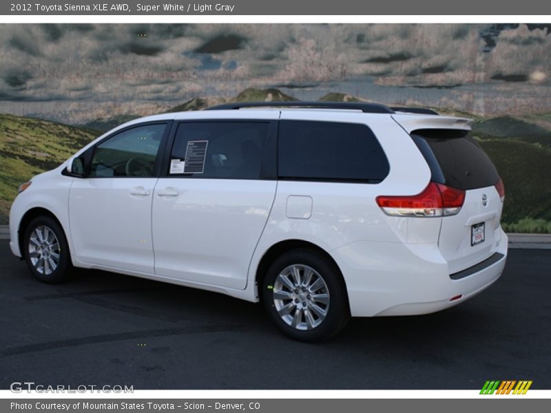 Super White / Light Gray 2012 Toyota Sienna XLE AWD