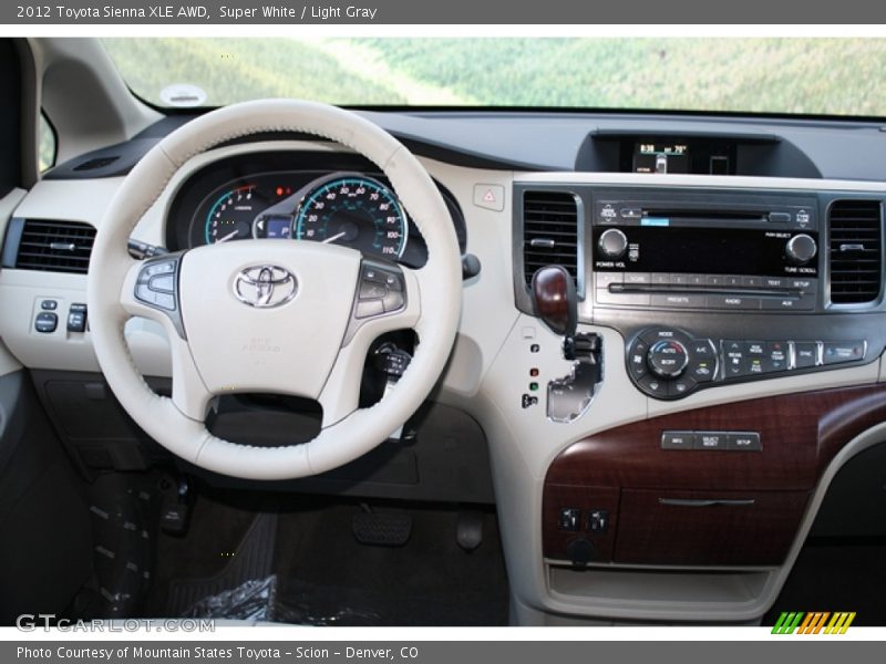 Super White / Light Gray 2012 Toyota Sienna XLE AWD