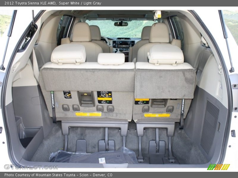 Super White / Light Gray 2012 Toyota Sienna XLE AWD