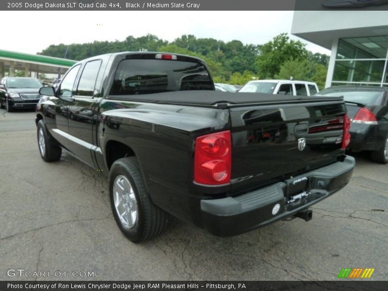 Black / Medium Slate Gray 2005 Dodge Dakota SLT Quad Cab 4x4