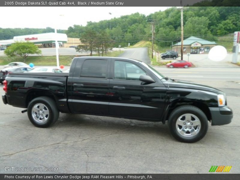 Black / Medium Slate Gray 2005 Dodge Dakota SLT Quad Cab 4x4