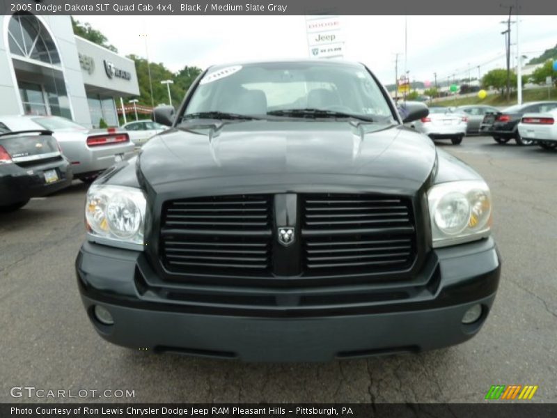 Black / Medium Slate Gray 2005 Dodge Dakota SLT Quad Cab 4x4