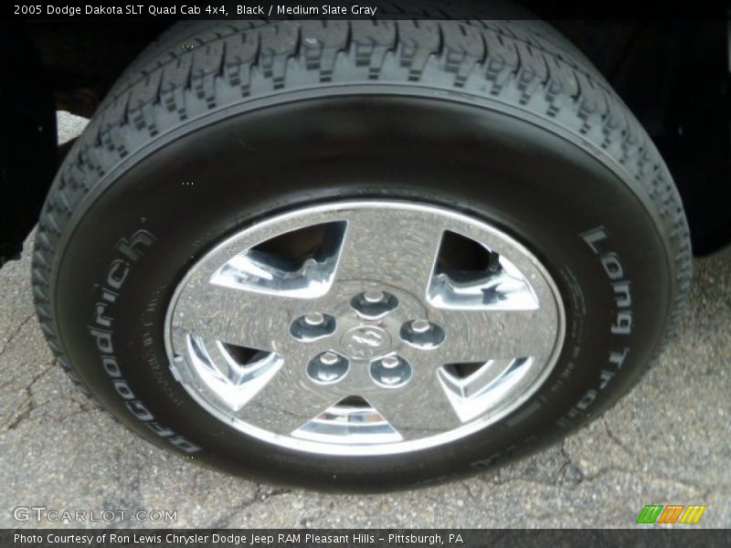 Black / Medium Slate Gray 2005 Dodge Dakota SLT Quad Cab 4x4