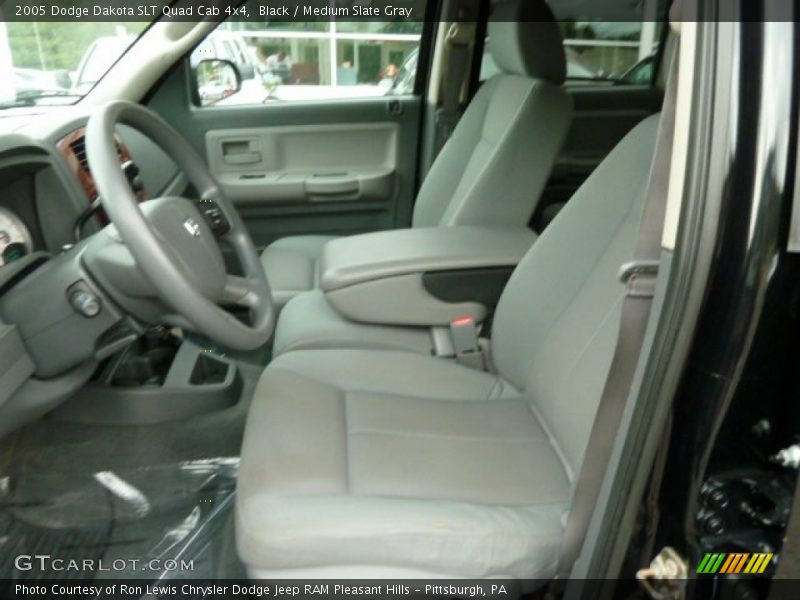 Black / Medium Slate Gray 2005 Dodge Dakota SLT Quad Cab 4x4