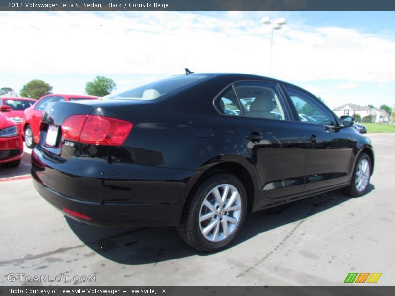 Black / Cornsilk Beige 2012 Volkswagen Jetta SE Sedan