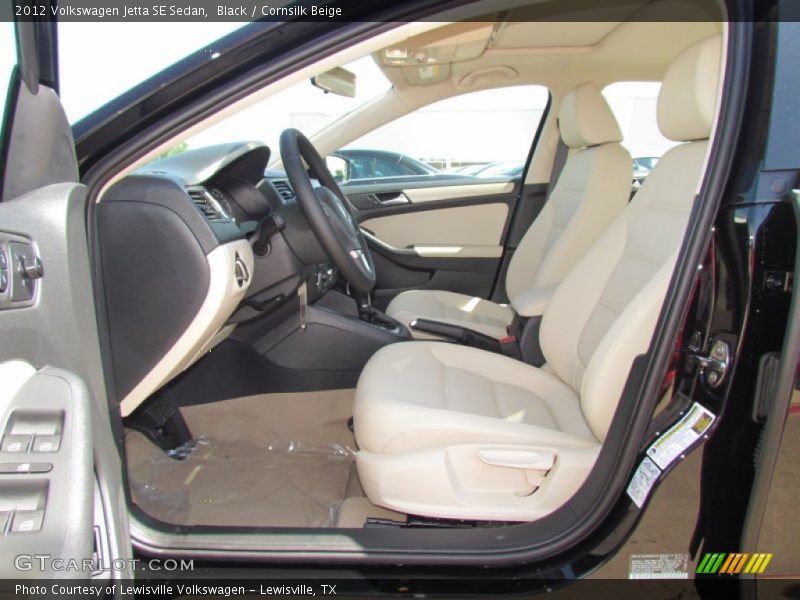 Black / Cornsilk Beige 2012 Volkswagen Jetta SE Sedan