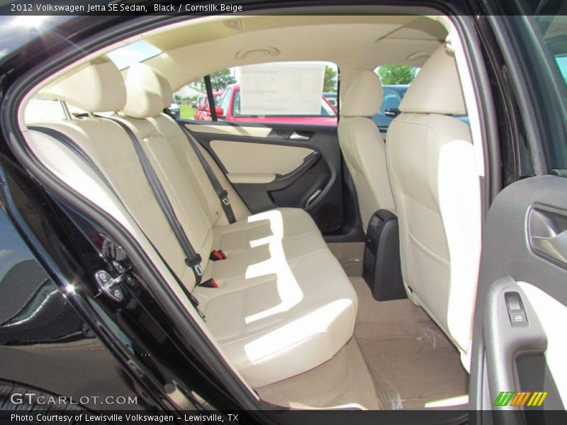 Black / Cornsilk Beige 2012 Volkswagen Jetta SE Sedan