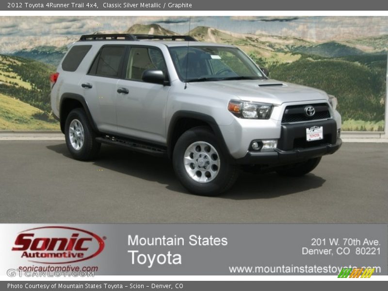 Classic Silver Metallic / Graphite 2012 Toyota 4Runner Trail 4x4