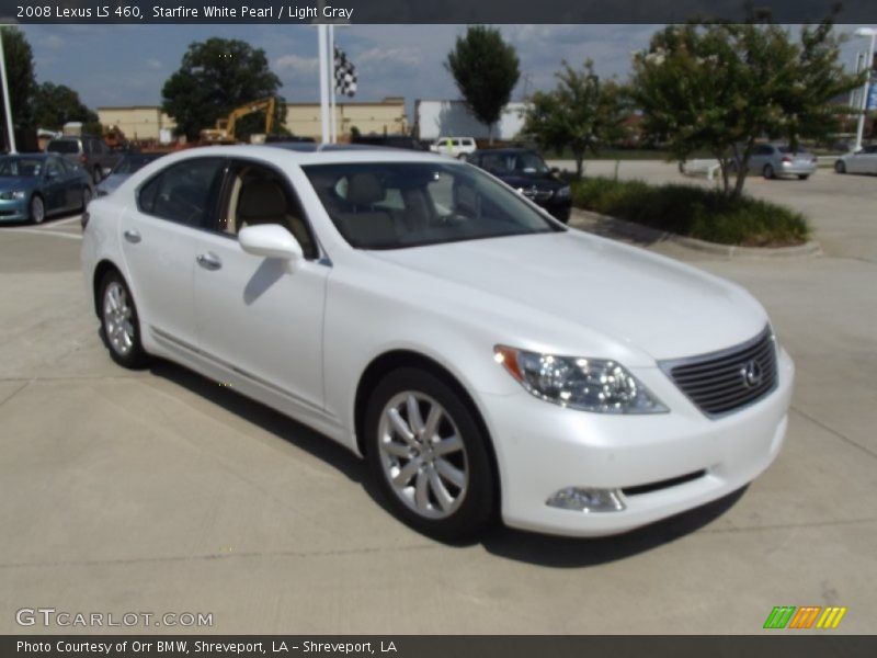 Starfire White Pearl / Light Gray 2008 Lexus LS 460