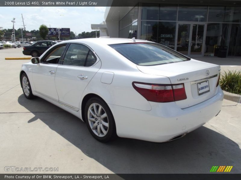 Starfire White Pearl / Light Gray 2008 Lexus LS 460