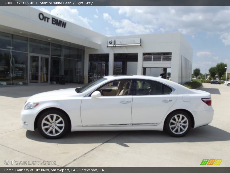 Starfire White Pearl / Light Gray 2008 Lexus LS 460