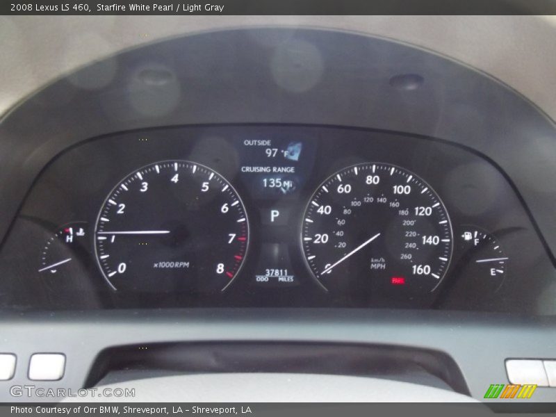 Starfire White Pearl / Light Gray 2008 Lexus LS 460