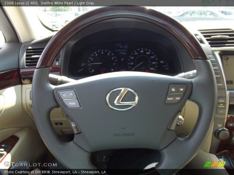 Starfire White Pearl / Light Gray 2008 Lexus LS 460