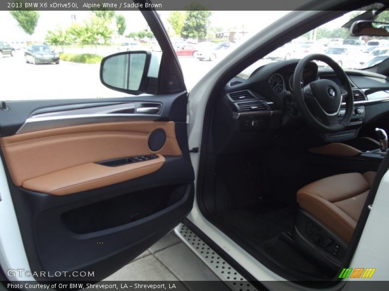 Alpine White / Saddle Brown 2013 BMW X6 xDrive50i