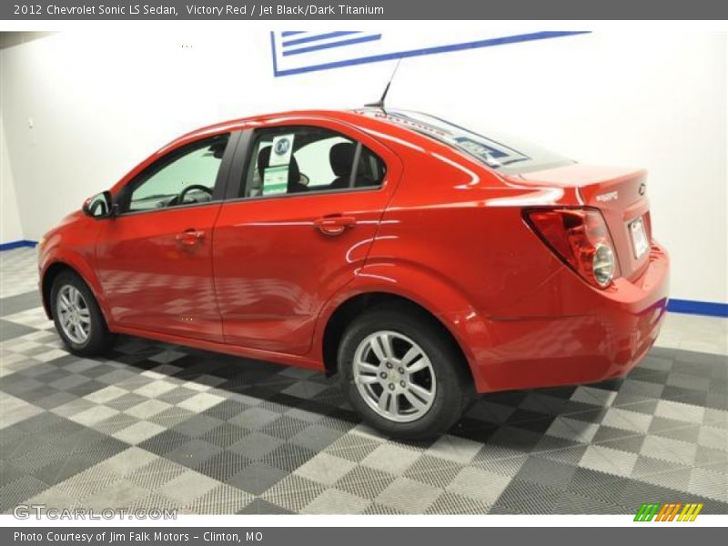 Victory Red / Jet Black/Dark Titanium 2012 Chevrolet Sonic LS Sedan