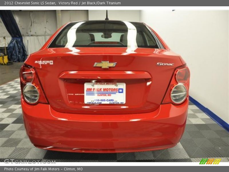 Victory Red / Jet Black/Dark Titanium 2012 Chevrolet Sonic LS Sedan