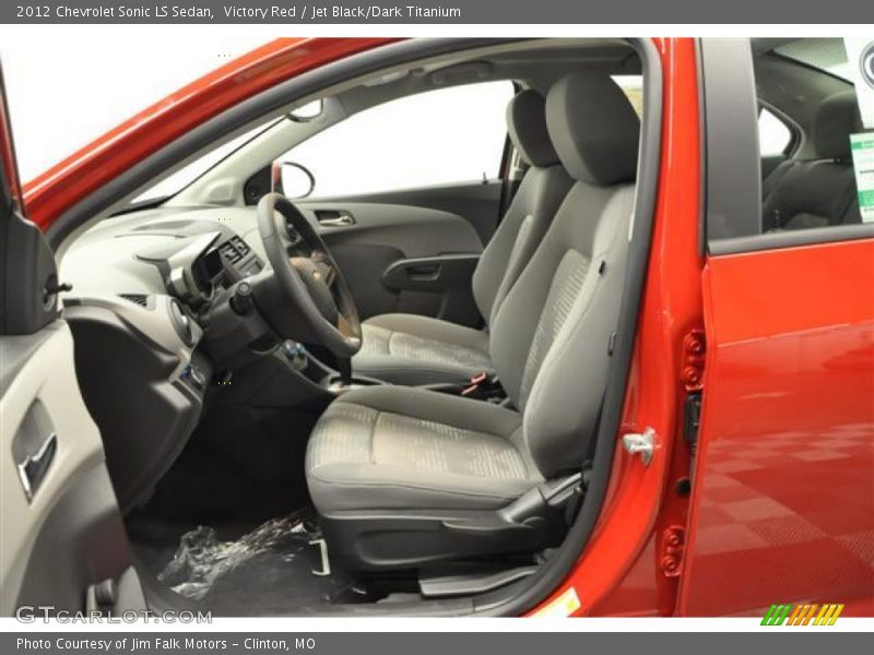Victory Red / Jet Black/Dark Titanium 2012 Chevrolet Sonic LS Sedan