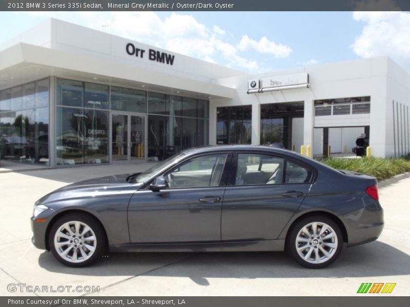 Mineral Grey Metallic / Oyster/Dark Oyster 2012 BMW 3 Series 335i Sedan