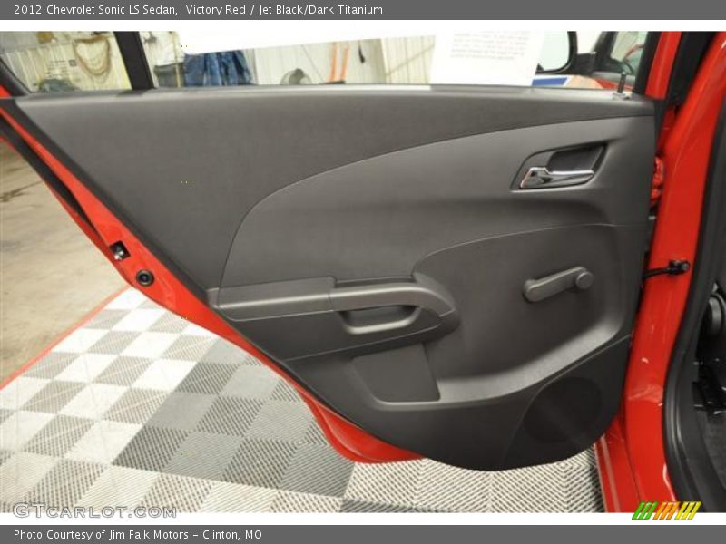 Victory Red / Jet Black/Dark Titanium 2012 Chevrolet Sonic LS Sedan