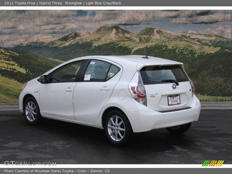 Moonglow / Light Blue Gray/Black 2012 Toyota Prius c Hybrid Three