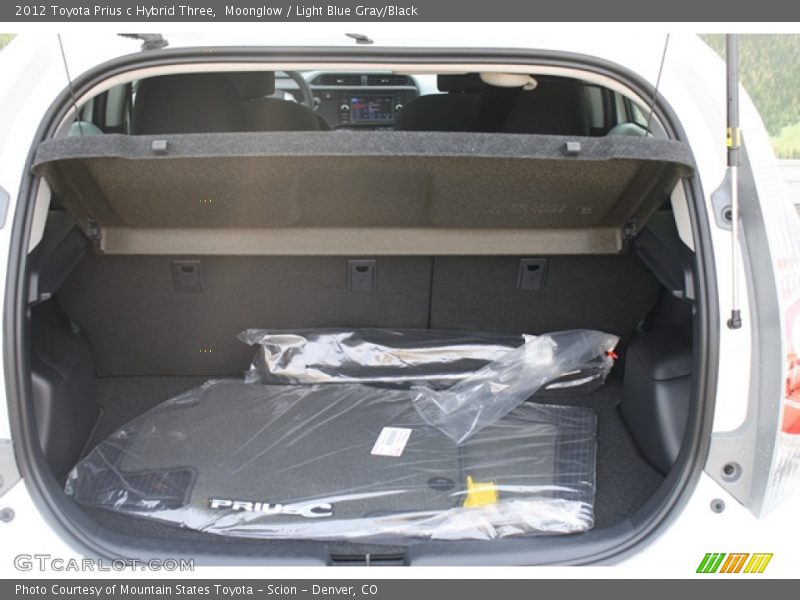 Moonglow / Light Blue Gray/Black 2012 Toyota Prius c Hybrid Three
