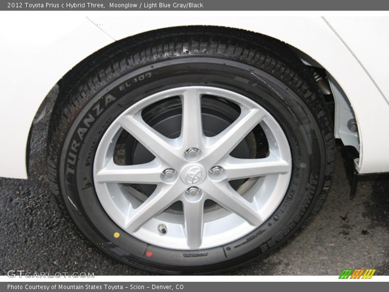 Moonglow / Light Blue Gray/Black 2012 Toyota Prius c Hybrid Three