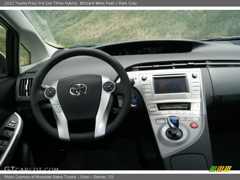 Dashboard of 2012 Prius 3rd Gen Three Hybrid