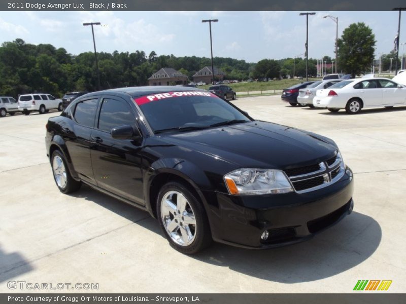 Black / Black 2011 Dodge Avenger Lux
